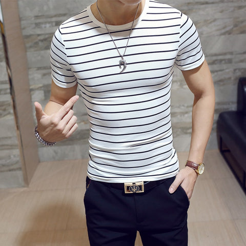 Hot Seller Summer Stripe T-shirt | Fashionable T Shirt