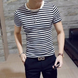Hot Seller Summer Stripe T-shirt | Fashionable T Shirt