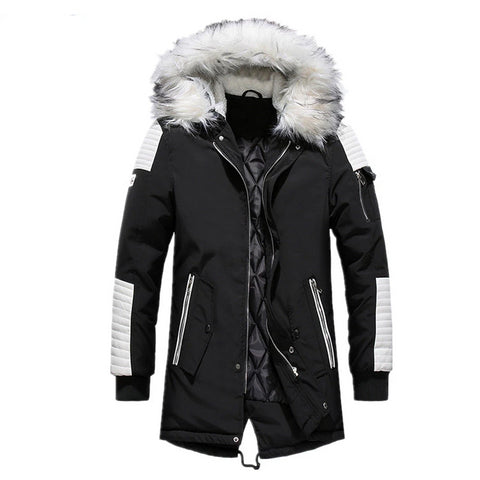Men Parka Cotton Thick Fashion Fleece Jackets