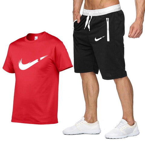 Men Letter Printed T Shirt+Shorts | Fashionable T shirt and Pant