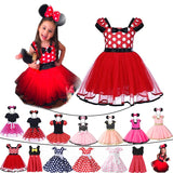 Baby Girl Mickey Clothes Child Frock | Toddler Polka Kid | Party Tulle Dress | Little girl dress