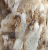 Women's O-Neck Long Rabbit Fur Jacket Outwear