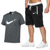 Men Letter Printed T Shirt+Shorts | Fashionable T shirt and Pant