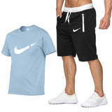 Men Letter Printed T Shirt+Shorts | Fashionable T shirt and Pant