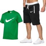Men Letter Printed T Shirt+Shorts | Fashionable T shirt and Pant