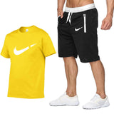 Men Letter Printed T Shirt+Shorts | Fashionable T shirt and Pant