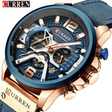 Casual Sport  Men Luxury Leather Wrist Watch
