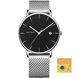 Men Casual Slim Mesh Steel Watch