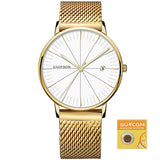 Men Casual Slim Mesh Steel Watch