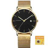 Men Casual Slim Mesh Steel Watch