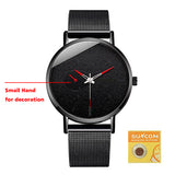 Men Casual Slim Mesh Steel Watch