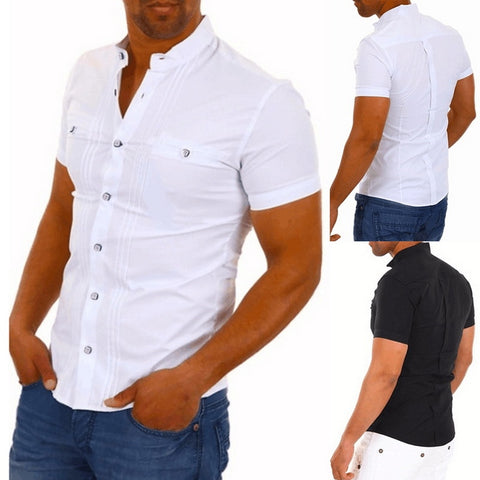 SHUJIN Men Casual Solid Shirts | Fashionable Summer Shirts