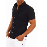 SHUJIN Men Casual Solid Shirts | Fashionable Summer Shirts