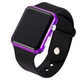 LED  men Watches Rubber Watchband Wristwatch