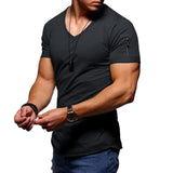 Slim V collar Man T shirt
