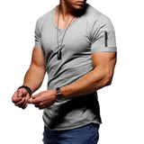 Slim V collar Man T shirt