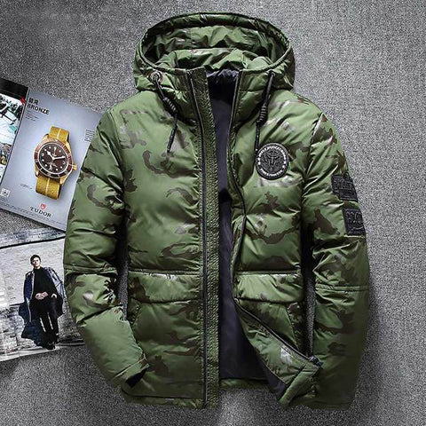 High quality men's winter jacket thick snow parka overcoat