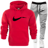 Men Hoodie sweatshirt jacket+ joggers sweatpants man printing Tracksuit