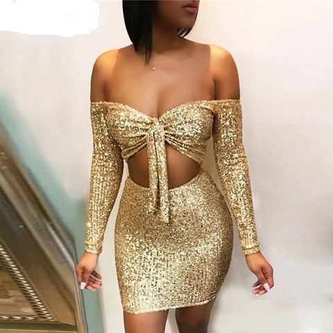 Tobinoone Autumn Glitter | Sexy Two Piece Set | Set Solid Strapless Top And mini skirt