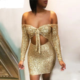 Tobinoone Autumn Glitter | Sexy Two Piece Set | Set Solid Strapless Top And mini skirt