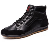 New Men Leather Boots Fashion Lace Up Men Shoes