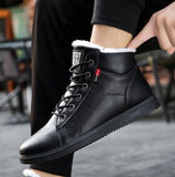 super warm Ankle boots men winter shoes