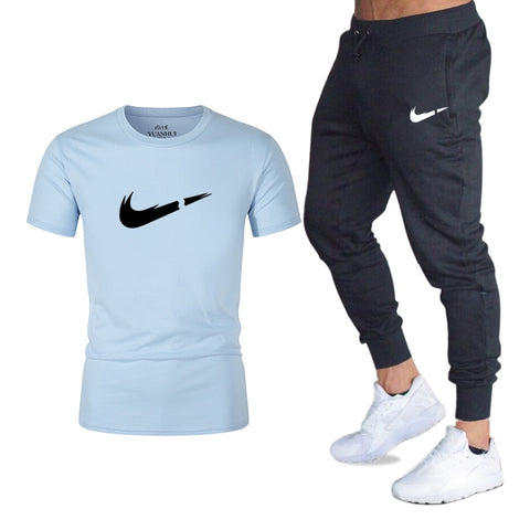T Shirts+pants Two Pieces Sets Casual Tracksuit