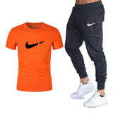 T Shirts+pants Two Pieces Sets Casual Tracksuit