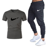 T Shirts+pants Two Pieces Sets Casual Tracksuit
