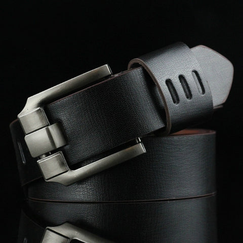 New Men's Belt male leather pin buckle belts