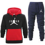 New Men Hoodies Suit Fleece Warm Tracksuit