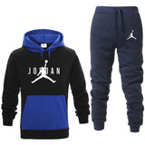 New Men Hoodies Suit Fleece Warm Tracksuit