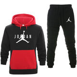 New Men Hoodies Suit Fleece Warm Tracksuit