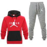 New Men Hoodies Suit Fleece Warm Tracksuit