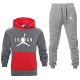 New Men Hoodies Suit Fleece Warm Tracksuit