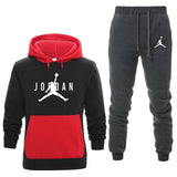 New Men Hoodies Suit Fleece Warm Tracksuit