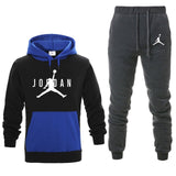 New Men Hoodies Suit Fleece Warm Tracksuit