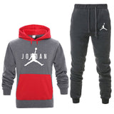 New Men Hoodies Suit Fleece Warm Tracksuit