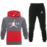 New Men Hoodies Suit Fleece Warm Tracksuit
