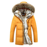Warm Clothes Rabbit fur collar jacket