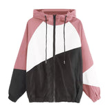 Women Long Sleeve Patchwork Thin Skin suits Windbreaker Jacket