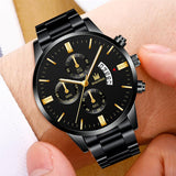 Luxury Business  Stainless Steel Band Quartz Date Watch