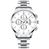 Luxury Business  Stainless Steel Band Quartz Date Watch