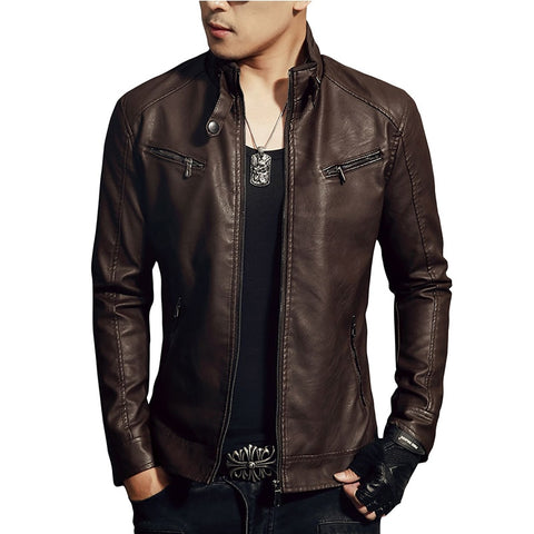 New Arrive Men's Synthetic Leather Jackets