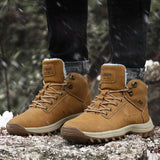 Men Hiking Shoes Waterproof Leather Shoes