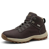 Men Hiking Shoes Waterproof Leather Shoes