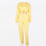 Female Suit| Short Sweatshirts| Sweatpants Set| Solid Tracksuit| Oversized Sweatshirt|