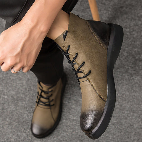 Genuine Leather Wear resistant Non-slip Rubber Snow boot