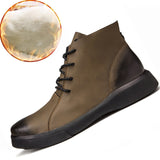 Genuine Leather Wear resistant Non-slip Rubber Snow boot