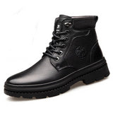Genuine Leather Men Waterproof Boots Men Casual Shoes